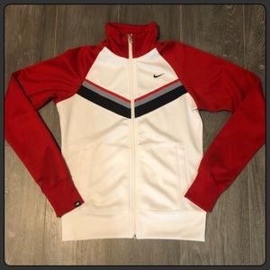 Nike Track Jacket- Red and White